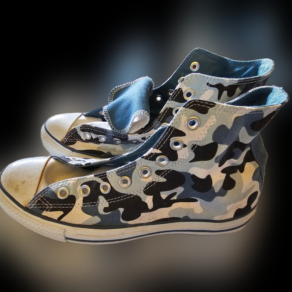 Camouflage High-Top Sneakers